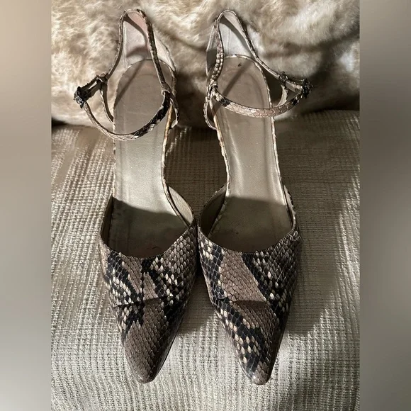 Stuart Weitzman for Mr. Seymor Vintage Snakeskin Strappy Heels - Picture 2 of 11